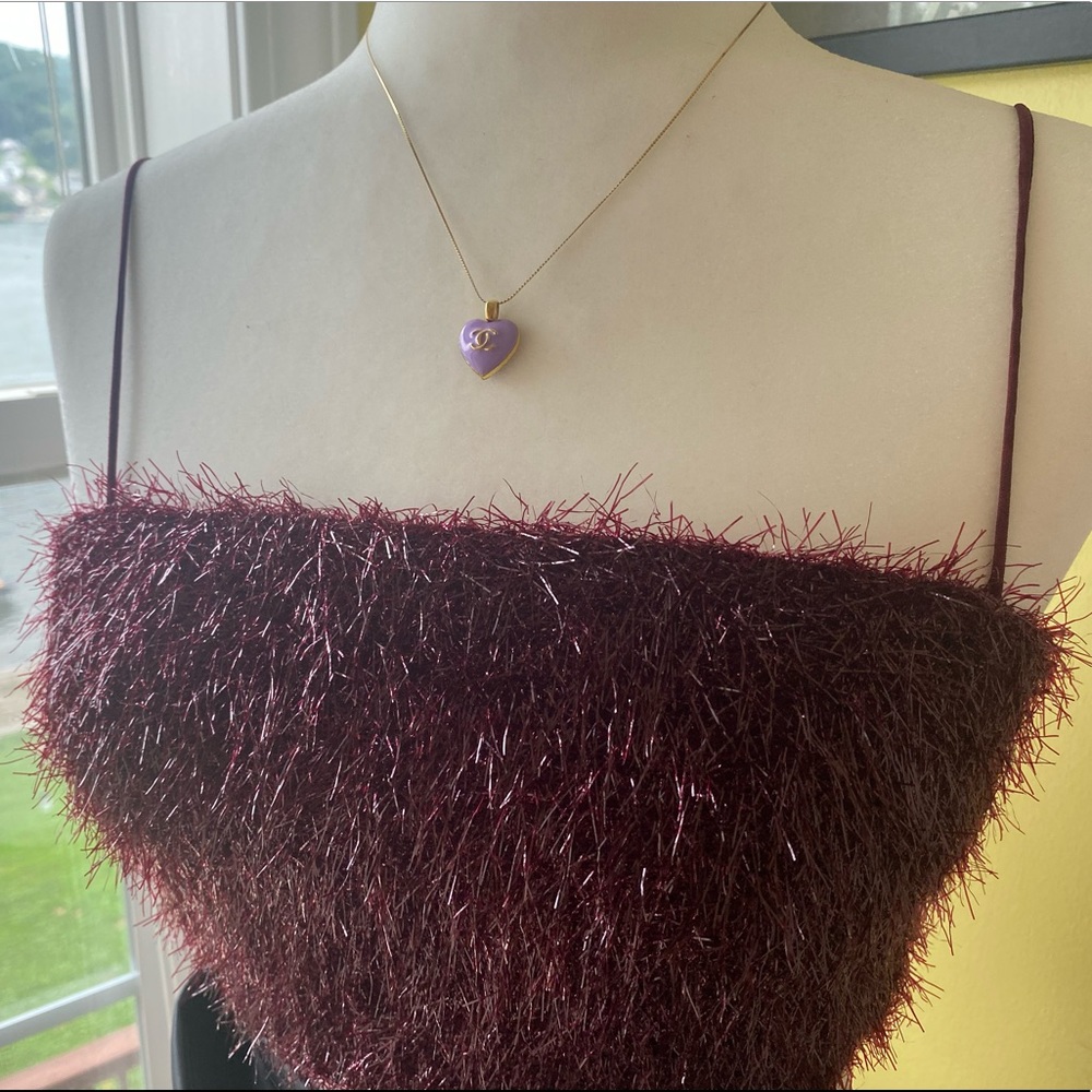 Forever 21 Burgundy Crop-Top // size M